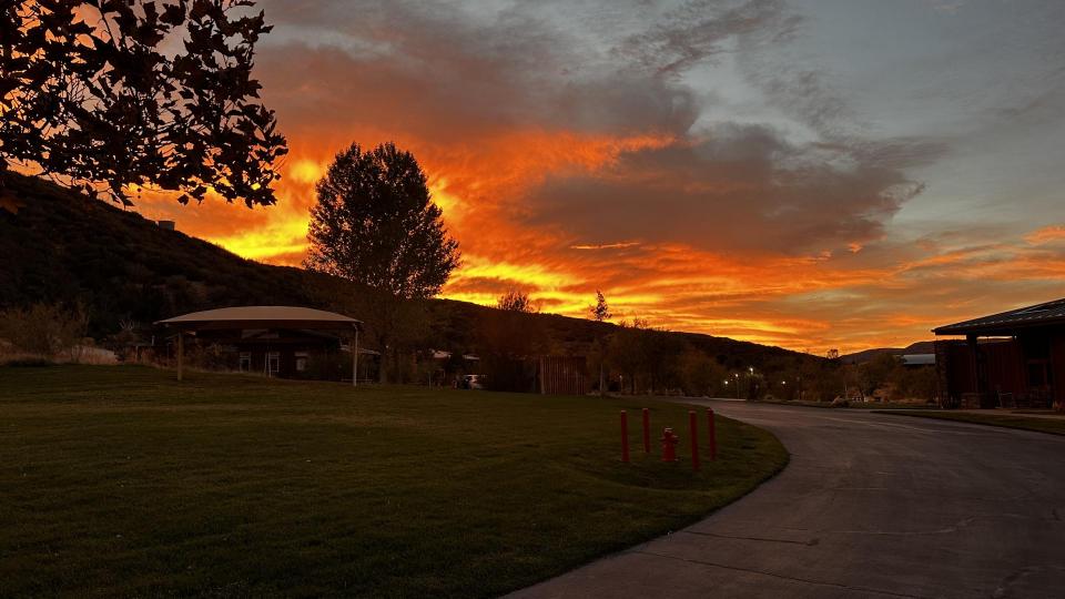 An orange and yellow sunset.