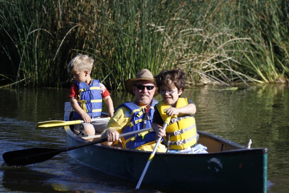Dan boating with campers