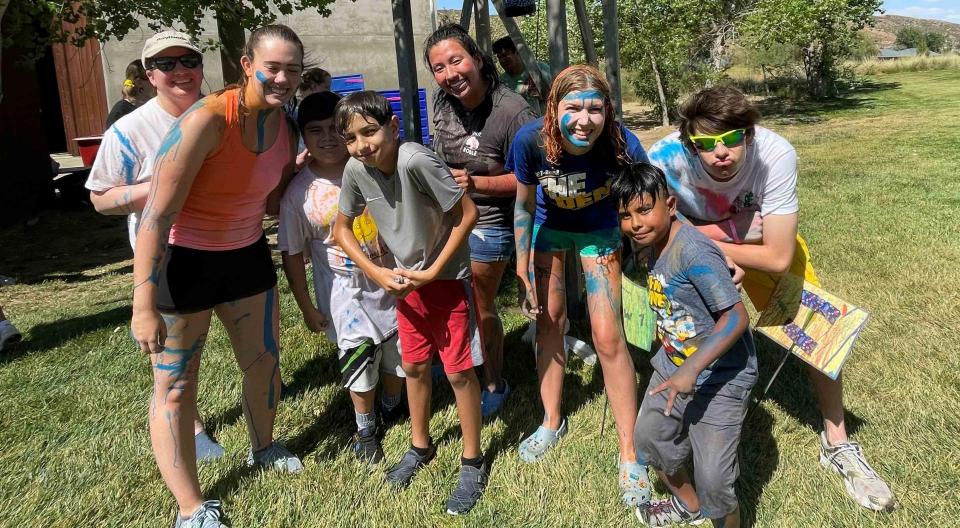 A group of campers and counselors at Silly-O