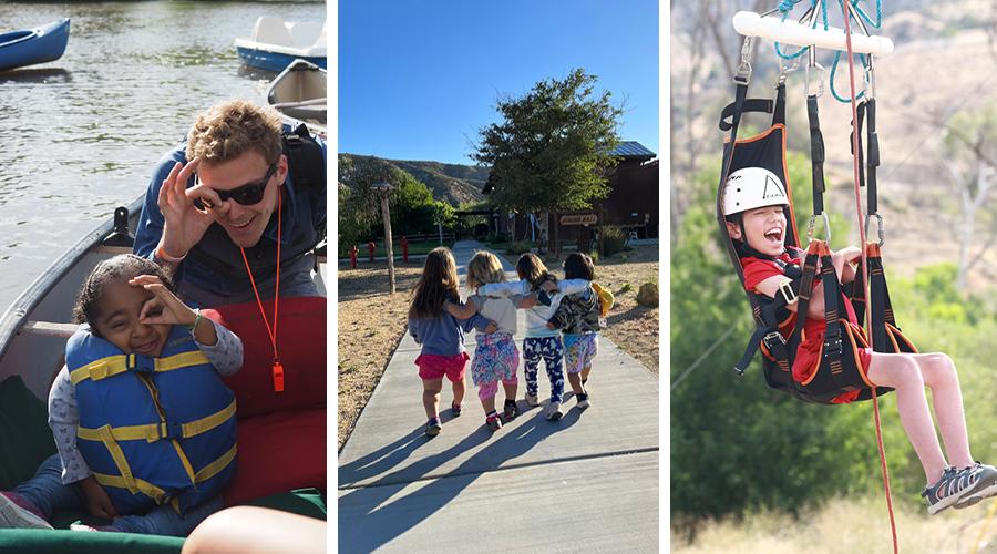 A collage of images of campers enjoying The Painted Turtle