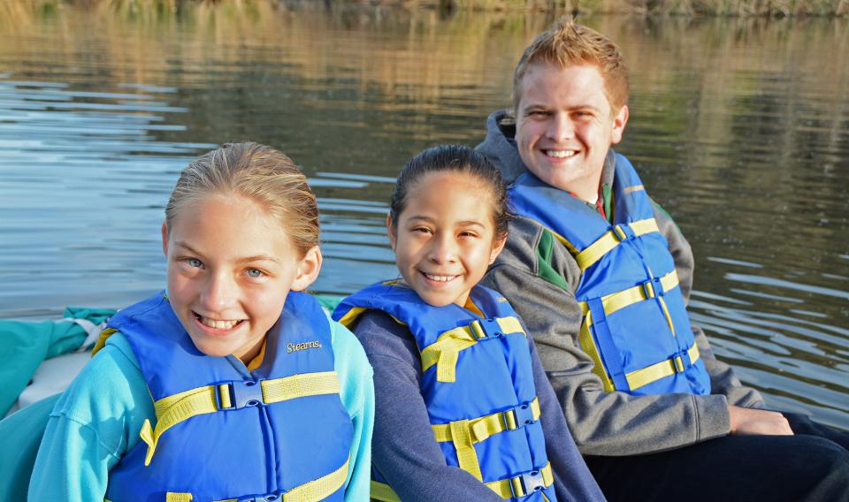 Group enjoying lake hughes